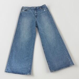 GAP Womens Wide Leg Sky High Jeans Sz 33 x 29 Boho 16R Medium Wash‎ 5-Pocket
